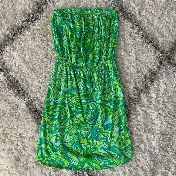Lilly Pulitzer Dresses & Skirts - NWOT Lilly Windsor Strapless dress citrus parrot